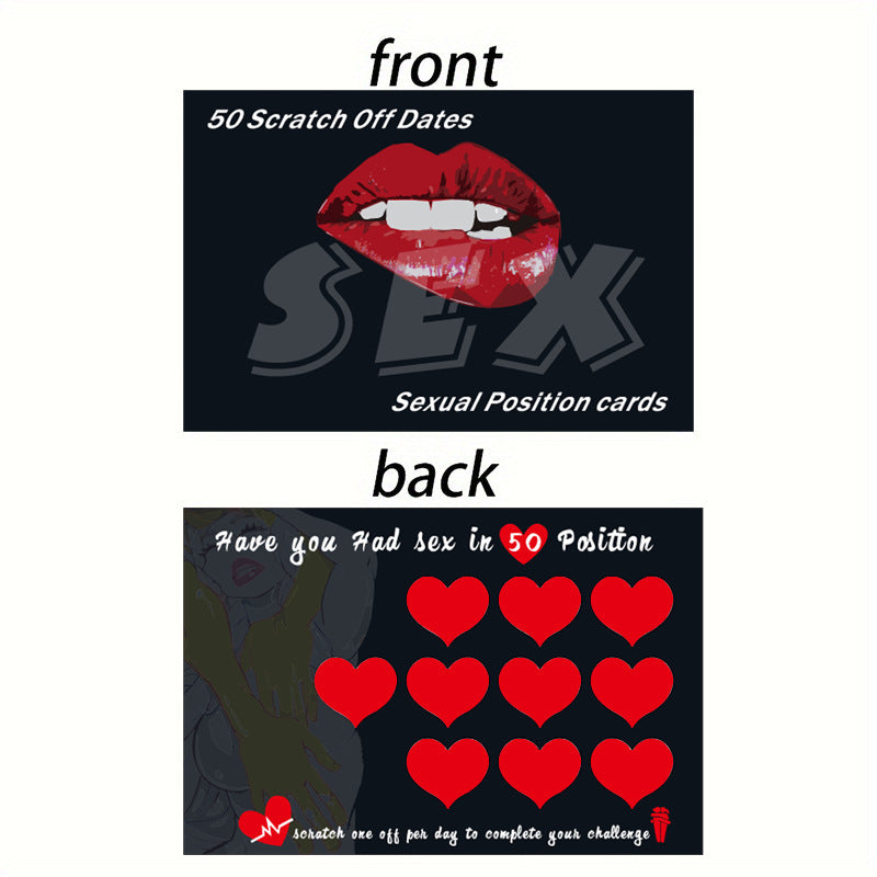 Scratch-Off Couple Card Game