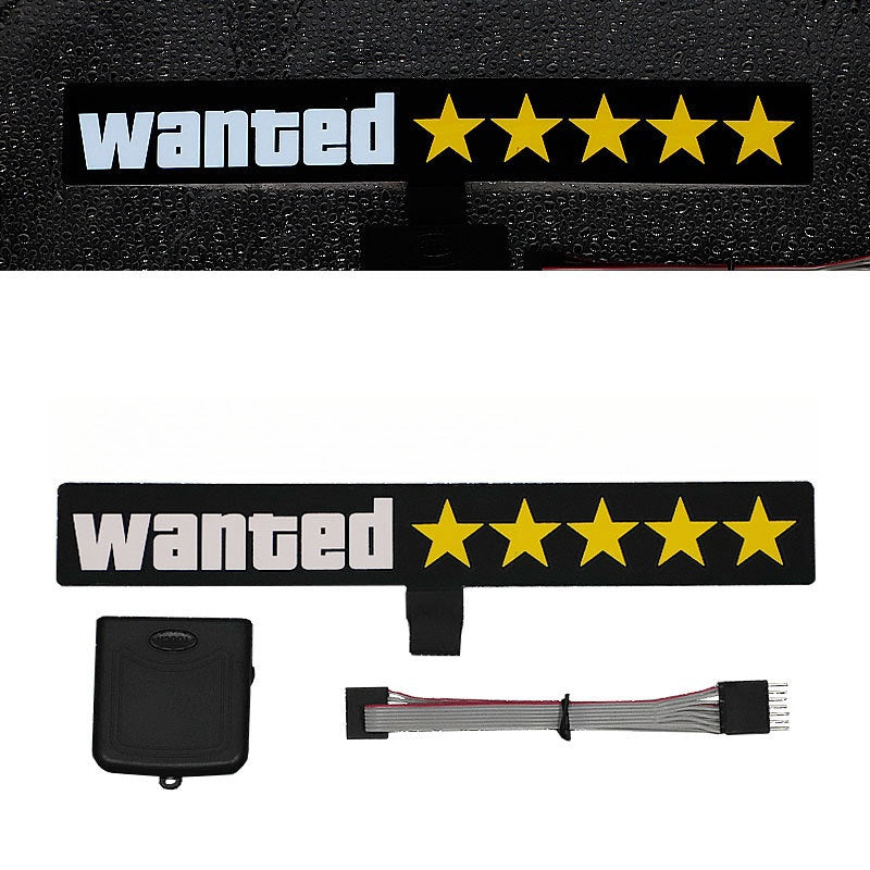 Led Wanted Five-star Car Decor